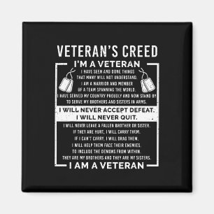 Íman Credo de Veterano Patriota Guerra EUA Juramento Vo