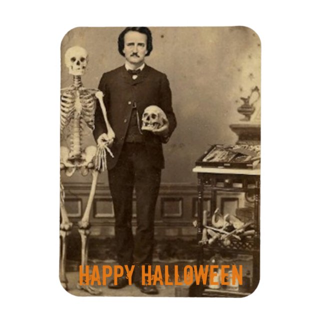 Íman Creepy Edgar Allan Poe Halloween (Vertical)