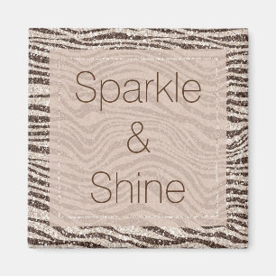 Íman Creme castanho-esbranquiçado Zebra brilhante  