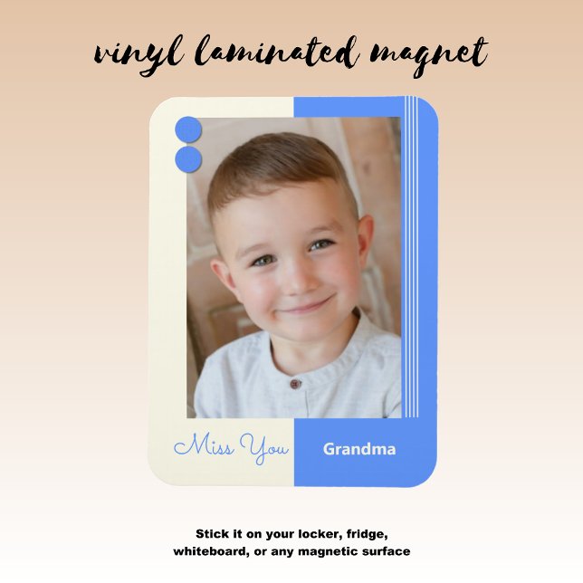 Íman Creme e azul... a sua foto da avó. (Criador carregado)