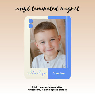 Íman Creme e azul, senhorita, foto de vovó