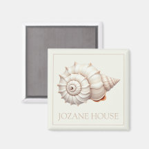 Creme e Tan Coastal Seashell Personalizados