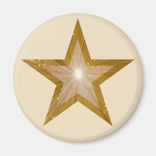 Íman Creme redondo de imã de geladeira de estrelas Dou