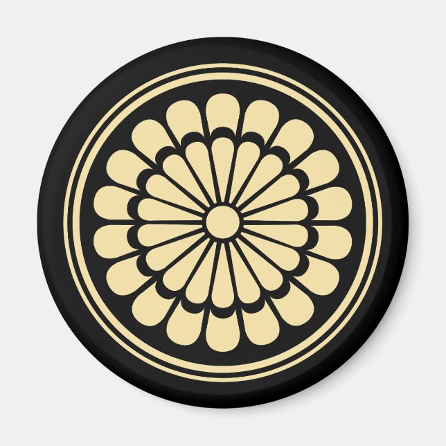 Íman Crest Chrysanthemum Japonês, Kamon (Frente)