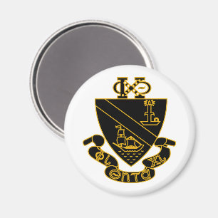 Íman Crest da Phi Chi Theta Dourado e Preto