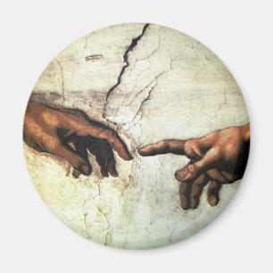 Íman Criação de Adam - mãos Michelangelo 1475 - 1564