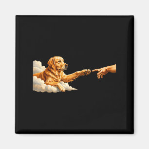 Íman Criação de Adão Golden Retriever Paródia de Cachor
