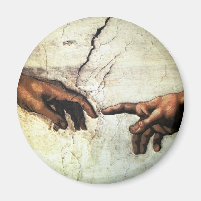 Íman Criação de Adão - Mãos Michelangelo 1475 - 1564 (Frente)