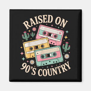 Íman Criado Na Música Country Dos Anos 90 Design Retro 