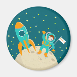 Íman Criança astronauta na festa de aniversário da lua