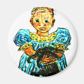 Íman Criança com coelho