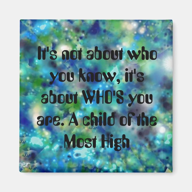 Íman Criança da mais alta arte quirstiana inspiradora (Frente)