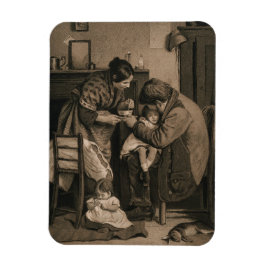 Íman Criança doente apoiada por seu pai e mãe