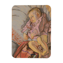 Íman Criança jovem dormindo em um Travesseiro