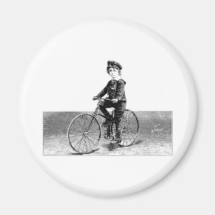 Íman Criança na bicicleta - ilustração da bicicleta