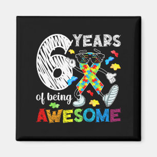 Íman Crianças 6 Autismo Festa de aniversário De Seis An