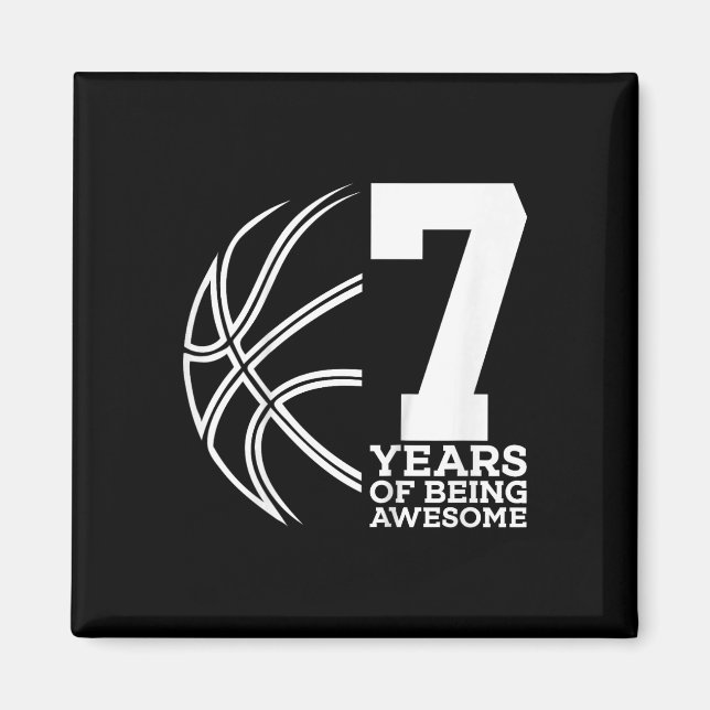 ÍMAN CRIANÇAS 7 ANOS DE SER INCRÍVEL 7 BASQUETEBOL (Frente)
