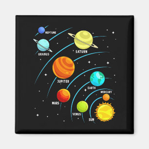 Íman Crianças Astronauta Divertido Planetas Sistemas So
