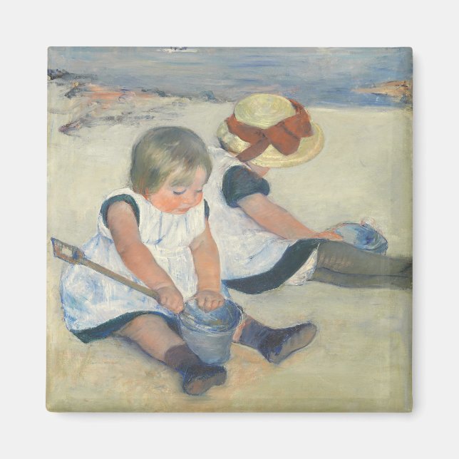 Íman Crianças brincando na praia, 1884 (Frente)