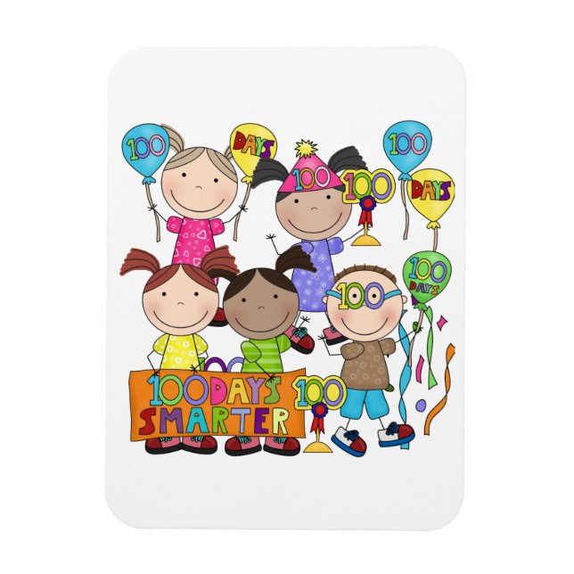 Íman Crianças com Figura Fixa 100 Dias Mais Inteligente (Vertical)