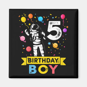 Íman Crianças de 5 anos Astronauta 5 Astronauta de aniv
