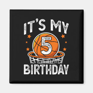 Íman Crianças de 5 anos Bysketbyll Esporte 5 Birthday B