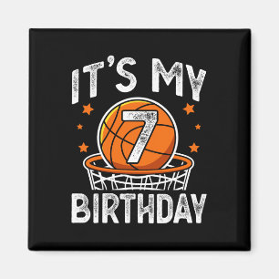 Íman Crianças de 7 anos jogando basquete 7 de aniversár