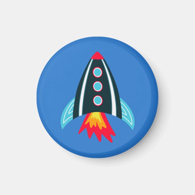 Íman Crianças de Foguete Espacial (Frente)