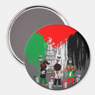 Íman Crianças de Gaza Pintando a Bandeira da Palestina 