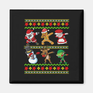 Íman Crianças de Natal Papai Noel Dabbing Homens Mulher