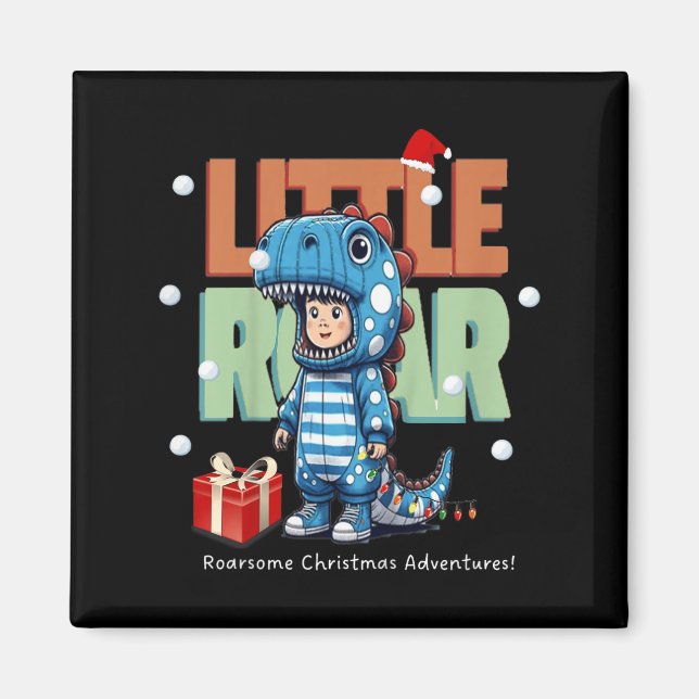 Íman Crianças de Natal Rajam Dinossauros Crianças Menin (Frente)