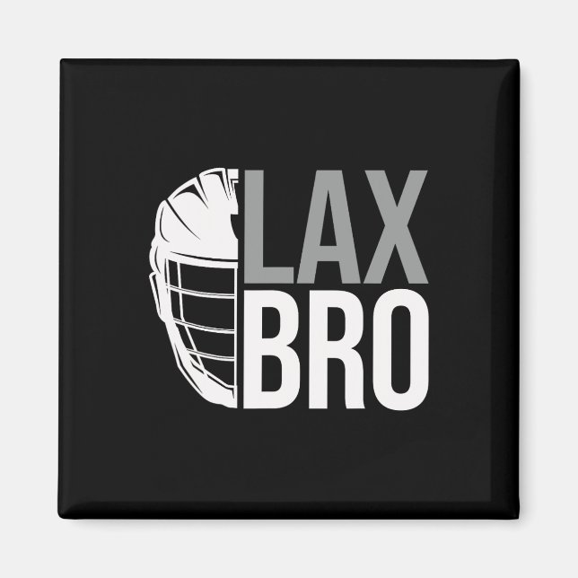 Íman Crianças do Lex Bro Funny Lacrosse Player (Frente)