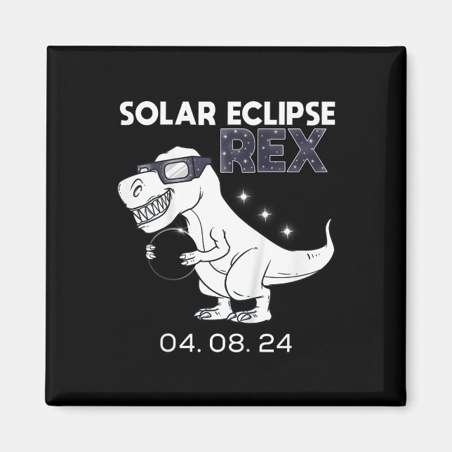 Íman Crianças Eclipse Solar T Rex 04.08.2024 Dino Diver (Frente)