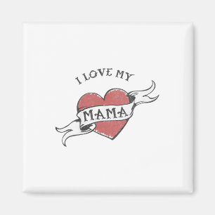 Íman Crianças Eu Amo Meu Dia de as mães De Tatuagem Car