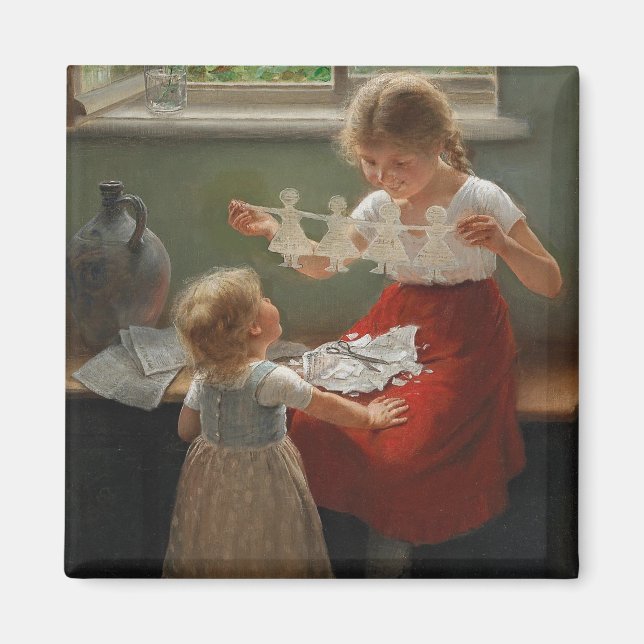 Íman Crianças Fazeres Silhuettes (Crianças Cutes Brinca (Frente)