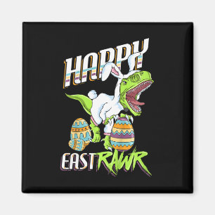 Íman Crianças Feliz Eastrawr Cute Trex Dinossaur Páscoa