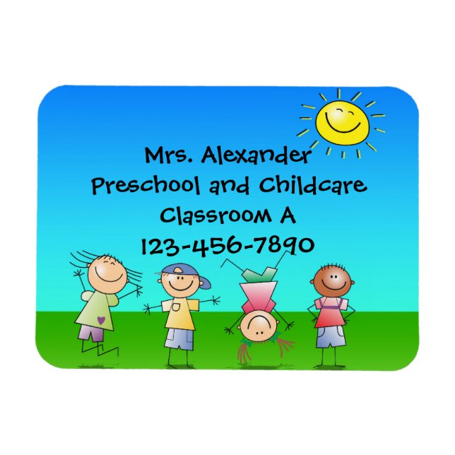 Íman Crianças Felizes Brincam ao Sol, Crianças do Exter (Horizontal)