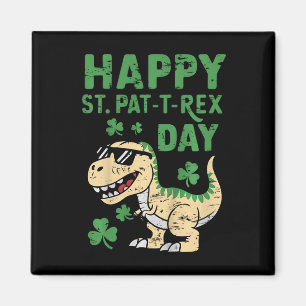Íman Crianças Felizes Dia St Pat T Rex Dia do Dino St P
