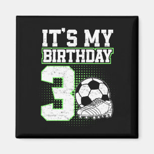 Íman Crianças Futebol Menino de 3 Anos É Meu 3º Anivers