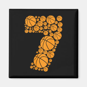 Íman Crianças Graphic Bysketbyll 7 Birthday Boys 7 Anos