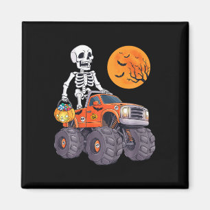 Íman Crianças Halloween Skeleton Monster Truck Engraçad