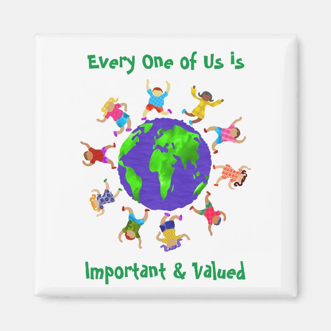 Íman Crianças importantes e valiosas (Frente)