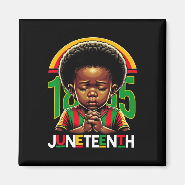 Íman Crianças Juneteenth Príncipe 1865 Mês da História  (Frente)