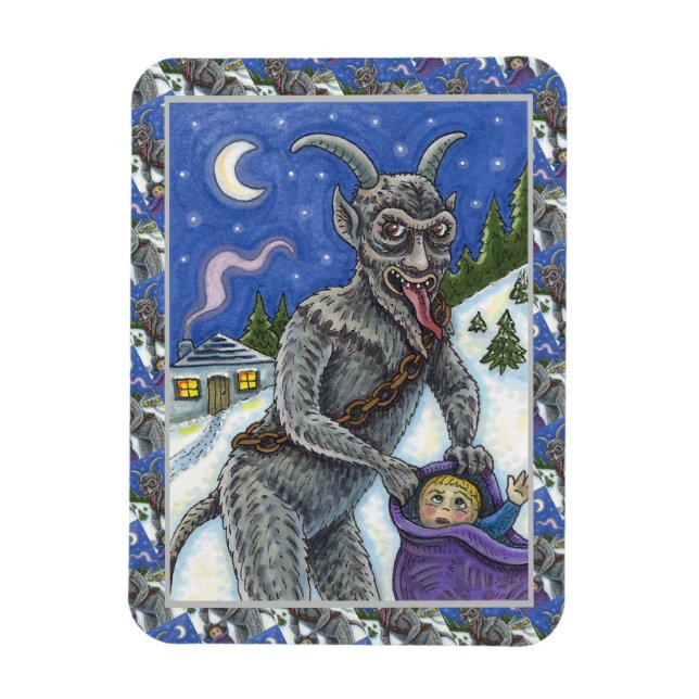 ÍMAN  CRIANÇAS KRAMPUS E NAUGHTY, HISTÓRIA ESCURA DE NAT (Vertical)