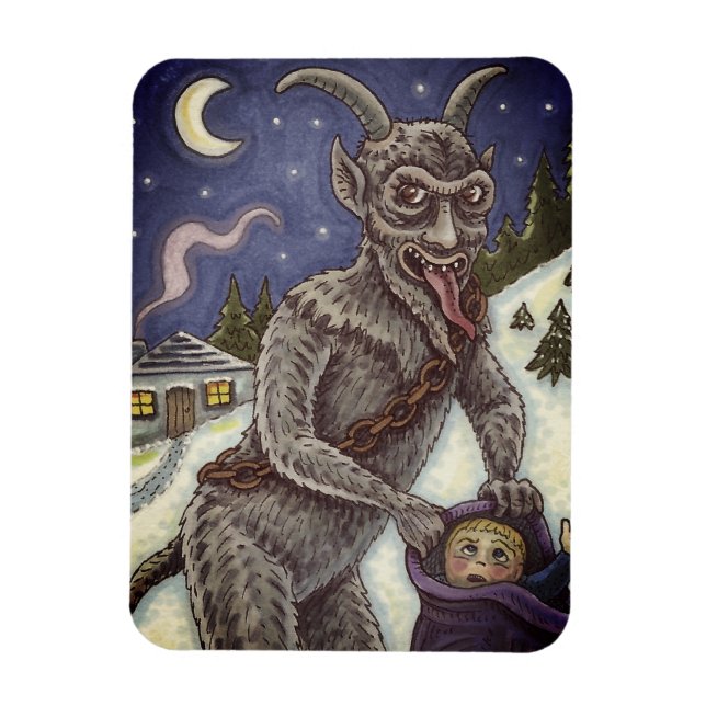 ÍMAN  CRIANÇAS KRAMPUS E NAUGHTY, HISTÓRIA ESCURA DE NAT (Vertical)