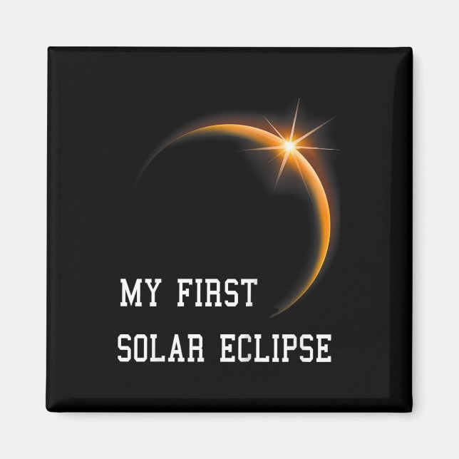 Íman Crianças Meu Primeiro Eclipse Solar Meninas 2024 S (Frente)