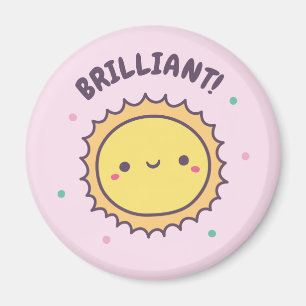 Íman Crianças Motivacionais Sol Fofo Brilhante