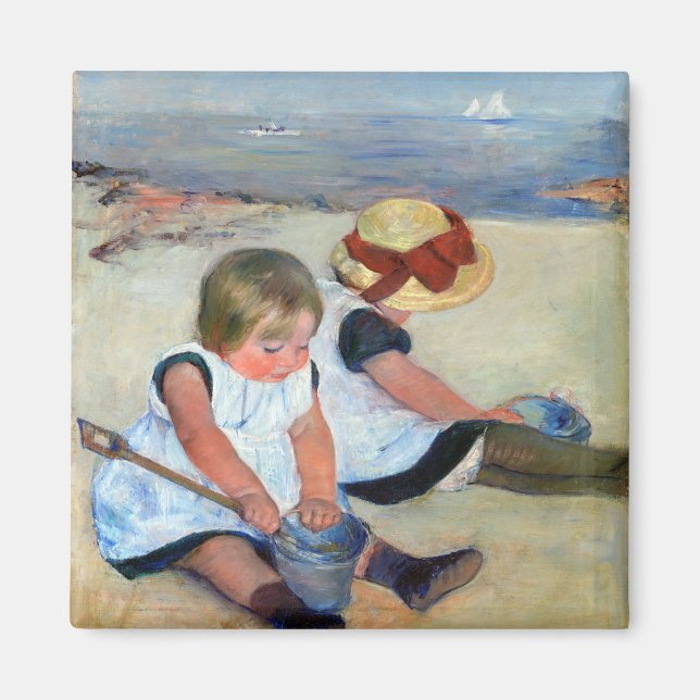 Íman Crianças na praia, Cassatt (Frente)