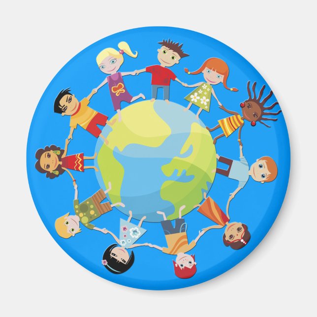 Íman Crianças para a paz mundial (Frente)
