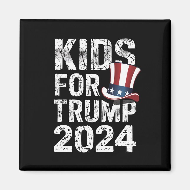 Íman Crianças Para Trump EUA Eleição 2024 (Frente)